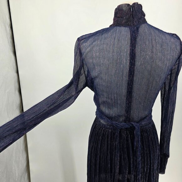 Sabina Musayev Sheer Navy Dress M - Picture 11 of 15